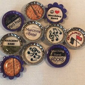 Ten marching band/music magnets